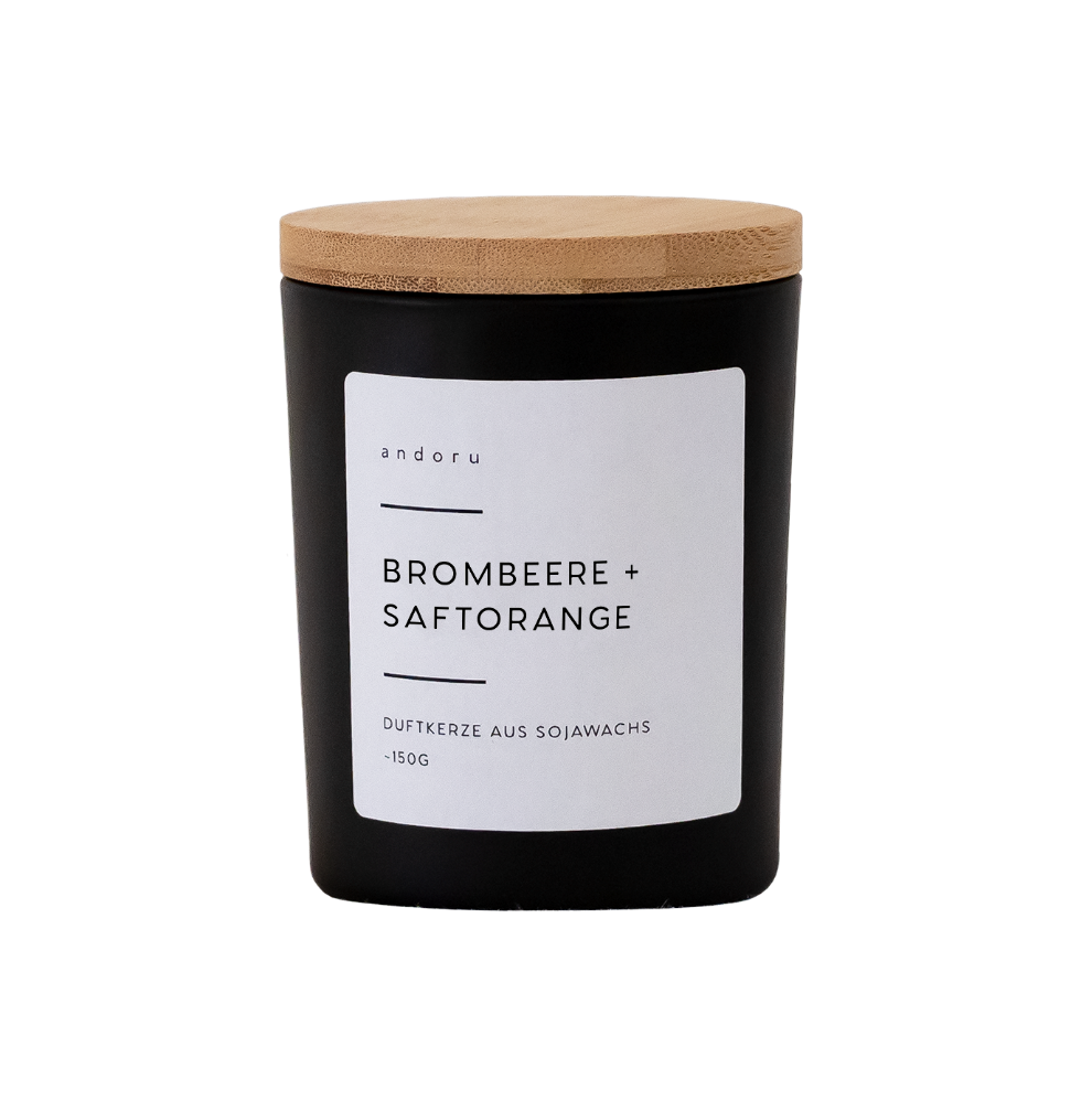 Duftkerze Brombeere + Saftorange