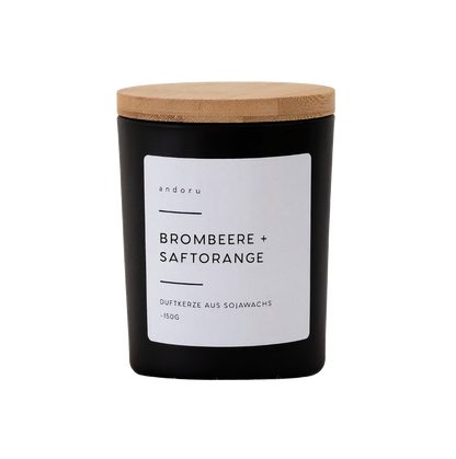 Duftkerze Brombeere + Saftorange