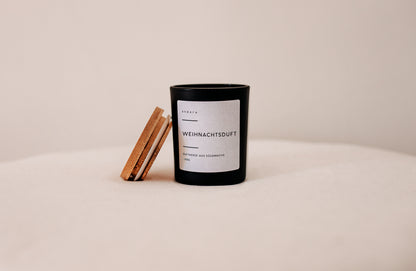 Duftkerze im Glas aus Sojawachs Weihnachtsduft