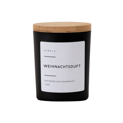 Duftkerze im Glas aus Sojawachs Weihnachtsduft