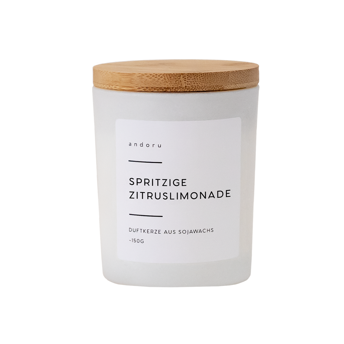 Duftkerze Spritzige Zitruslimonade Kerze im Glas mit Holzdeckel andoru