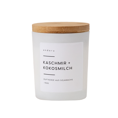 Kaschmir + Kokosmilch - andoru duftkerze sojawachs pflanzlich 