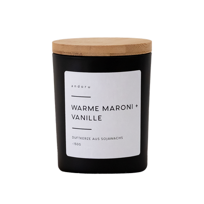 Warme Maroni + Vanille - andoru duftkerze sojawachs raumduft produktbild